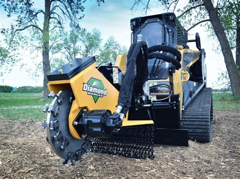 diamond skid steer stump grinder|skid loader mounted stump grinder.